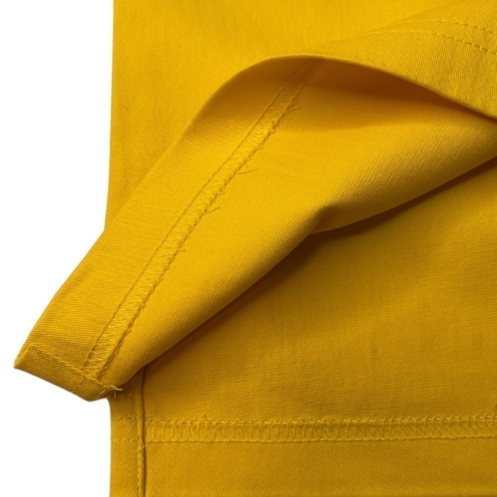 NEW JAMS WORLD Retro Yellow Dandelion Cotton Stretch Mini Skirt w/Pockets Size 8 - Picture 4 of 10